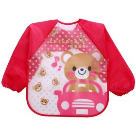 Children's Gown Long Sleeve Kids Waterproof Meal Baby Apron Painting Clothes Bib Protective Clothing (Option: No 9 Red Bear Driving)