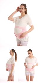 Pregnant Women'S Belly Support Belt During Delivery Period Lumbar Support Breathable Adjustable Third Trimester Protective Belt (Option: Pink-S)
