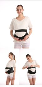 Pregnant Women'S Belly Support Belt During Delivery Period Lumbar Support Breathable Adjustable Third Trimester Protective Belt (Option: Black-2XL)