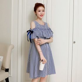 Maternity Dress Summer Dress Maternity Dress Maternity Skirt Maternity Top Maternity Suit Mid-Length Breastfeeding Dress (Option: 1style-M)