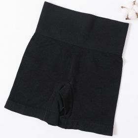 High Waist Sport Shorts Women Hip Push Up Short Safety Short Slim Fitness Homewear Seamless Short Female Tummy Control Underwear (Option: Black-M)