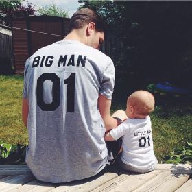Parent-child cotton T-shirt (Option: Son White-L)