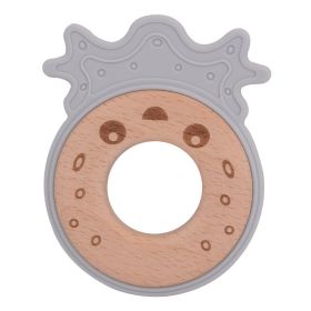 Silicone Gum Cartoon Baby Soothes Molars And Prevents Eating (Option: Octopus Grey)