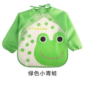 Children's Gown Long Sleeve Kids Waterproof Meal Baby Apron Painting Clothes Bib Protective Clothing (Option: No 5 Green Frog)