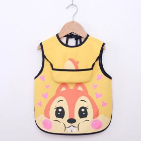 Summer Thin Baby Waterproof Eating Overalls (Option: Yellow squirrel-0to2 years old)