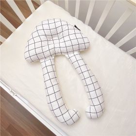 Baby Soothing Pillow Set Pillow Soothing Sleep (Option: White check box-60X40CM)