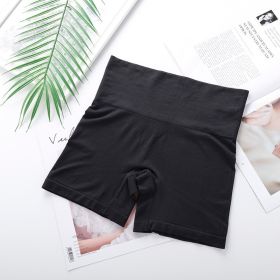 High Waist Sport Shorts Women Hip Push Up Short Safety Short Slim Fitness Homewear Seamless Short Female Tummy Control Underwear (Option: Black-One size)