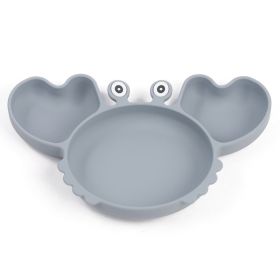 Silicone Split Cutlery Crab Plate For Infants (Option: Y18Color)