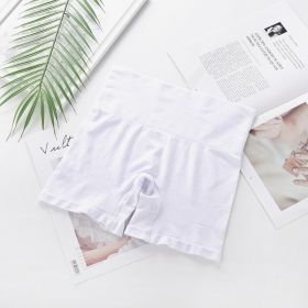 High Waist Sport Shorts Women Hip Push Up Short Safety Short Slim Fitness Homewear Seamless Short Female Tummy Control Underwear (Option: White-One size)