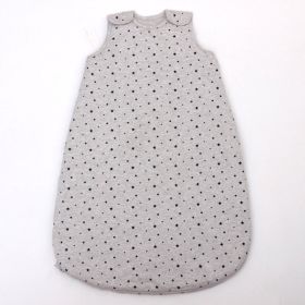Pure Thin Cotton Newborn Baby Sleeping Bag Autumn And Winter (Option: Grey stars-90cm)