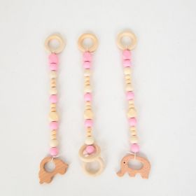 Children's Clothes Shop Hanger Pole Decoration Craft Toys (Option: Large pink string beads)