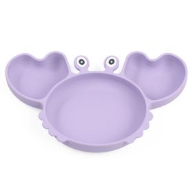 Silicone Split Cutlery Crab Plate For Infants (Option: Y2Color)