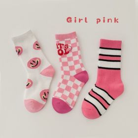 3 Pairs Wave Dot Lattice Colorful Socks (Option: A9-L)