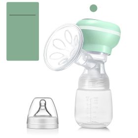 Electric Breast Pump Milk Fully Automatic Portable Mute All-in-one (Option: Green Chinese version)