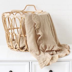 Baby Blanket Ver Ruffle Newborn (Option: Khaki-120X120cm)