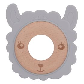 Silicone Gum Cartoon Baby Soothes Molars And Prevents Eating (Option: Alpaca grey)
