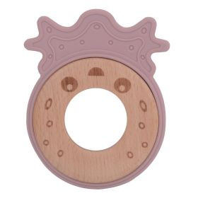 Silicone Gum Cartoon Baby Soothes Molars And Prevents Eating (Option: Octopus lavender)