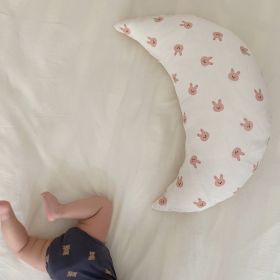 Simple Printed Cartoon Baby Sleeping Crescent Pillow (Option: Rabbit head)