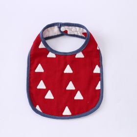 Summer Thin Pure Cotton Concealed Button 6-layer U-shaped Baby Gauze Bib (Option: 11style)