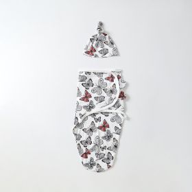 Baby Swaddling Scarf With Hat Suit (Option: Butterfly)