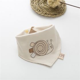 Cotton Triangle Bib Baby Pure Cotton Children (Option: Snail)