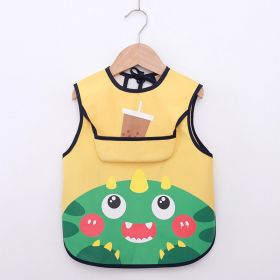Summer Thin Baby Waterproof Eating Overalls (Option: Little yellow monster-0to2 years old)