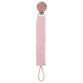 Products Beech Pacifier Clip To Soothe Baby Cotton And Hemp (Color: Pink)