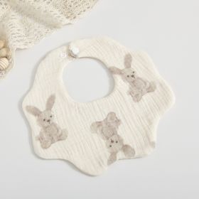 Baby 6-layer Cotton Gauze Petal Bib (Option: Mengmeng Bunny)