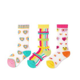Spring And Summer Thin Cartoon Small Flower Card Silk Socks (Option: D2704-M)