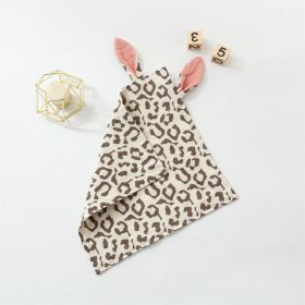 Baby Rabbit Ears Appeasing Towel Cotton Cloth To Sleep With Hug Blanket (Option: Leopard Print-30 âˆšÃ³ 30cm)