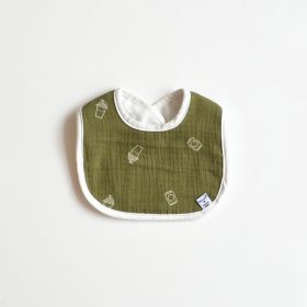Cotton Baby Six Layer Gauze Mouthwash Towel (Option: Olive green)