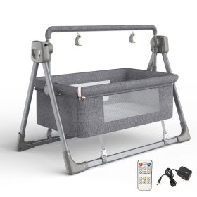 Infant Multi-function Intelligent Electric Cradle (Option: Dark Grey-EU)
