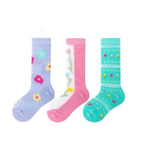 Spring And Summer Thin Cartoon Small Flower Card Silk Socks (Option: D2703-M)