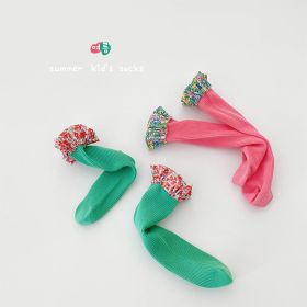Spring And Summer Korean Version Of The Thin Section Of Lace Princess Calf Socks (Option: 1190A group-One size)