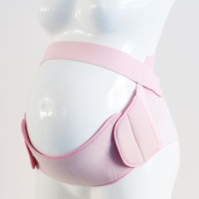 Pregnant Belly Support Belt Velcro Breathable Relief Waist Support Belt Adjustable Tire Belt Cross-Border (Option: Pink-L)