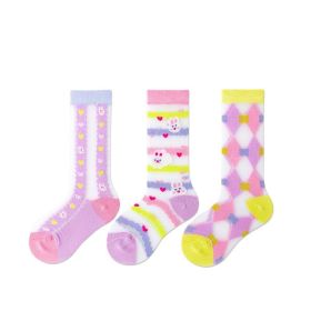Spring And Summer Thin Cartoon Small Flower Card Silk Socks (Option: D2705-M)